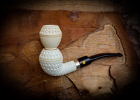 Latticed Stone Meerschaum Coloring Bowl, Tobacco Tasting| Astaş