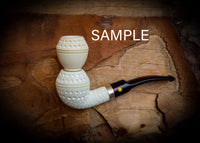 Latticed Stone Meerschaum Coloring Bowl, Tobacco Tasting| Astaş