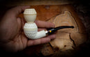 Latticed Stone Meerschaum Coloring Bowl, Tobacco Tasting| Astaş