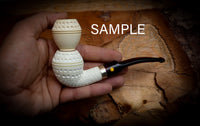 Latticed Stone Meerschaum Coloring Bowl, Tobacco Tasting| Astaş