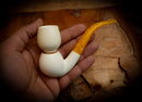 Smooth Meerschaum Coloring Bowl Pipe,Tobacco Tasting| Astaş