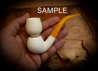 Smooth Meerschaum Coloring Bowl Pipe,Tobacco Tasting| Astaş