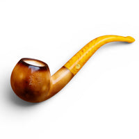 Hand Crafted Apple Meerschaum Pipe with Leather Box by Astaş
