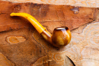 Hand Crafted Apple Meerschaum Pipe with Leather Box by Astaş