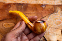 Hand Crafted Apple Meerschaum Pipe with Leather Box by Astaş
