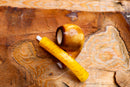 Hand Crafted Apple Meerschaum Pipe with Leather Box by Astaş
