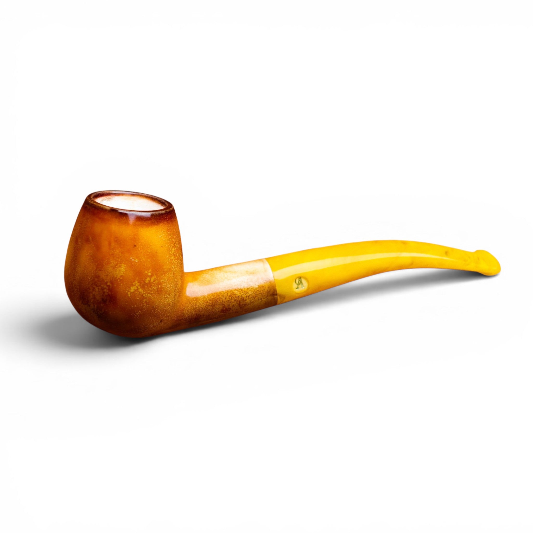 Hand Carved Apple Meerschaum Pipe With Leather Box | Astaş - Mustafa Şekercioğlu