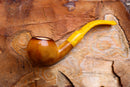 Handmade Lee Van Cleef Meerschaum Pipe, Smooth Apple, With Leather Case