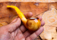 Handmade Lee Van Cleef Meerschaum Pipe, Smooth Apple, With Leather Case