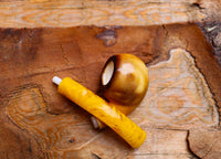 Handmade Lee Van Cleef Meerschaum Pipe, Smooth Apple, With Leather Case