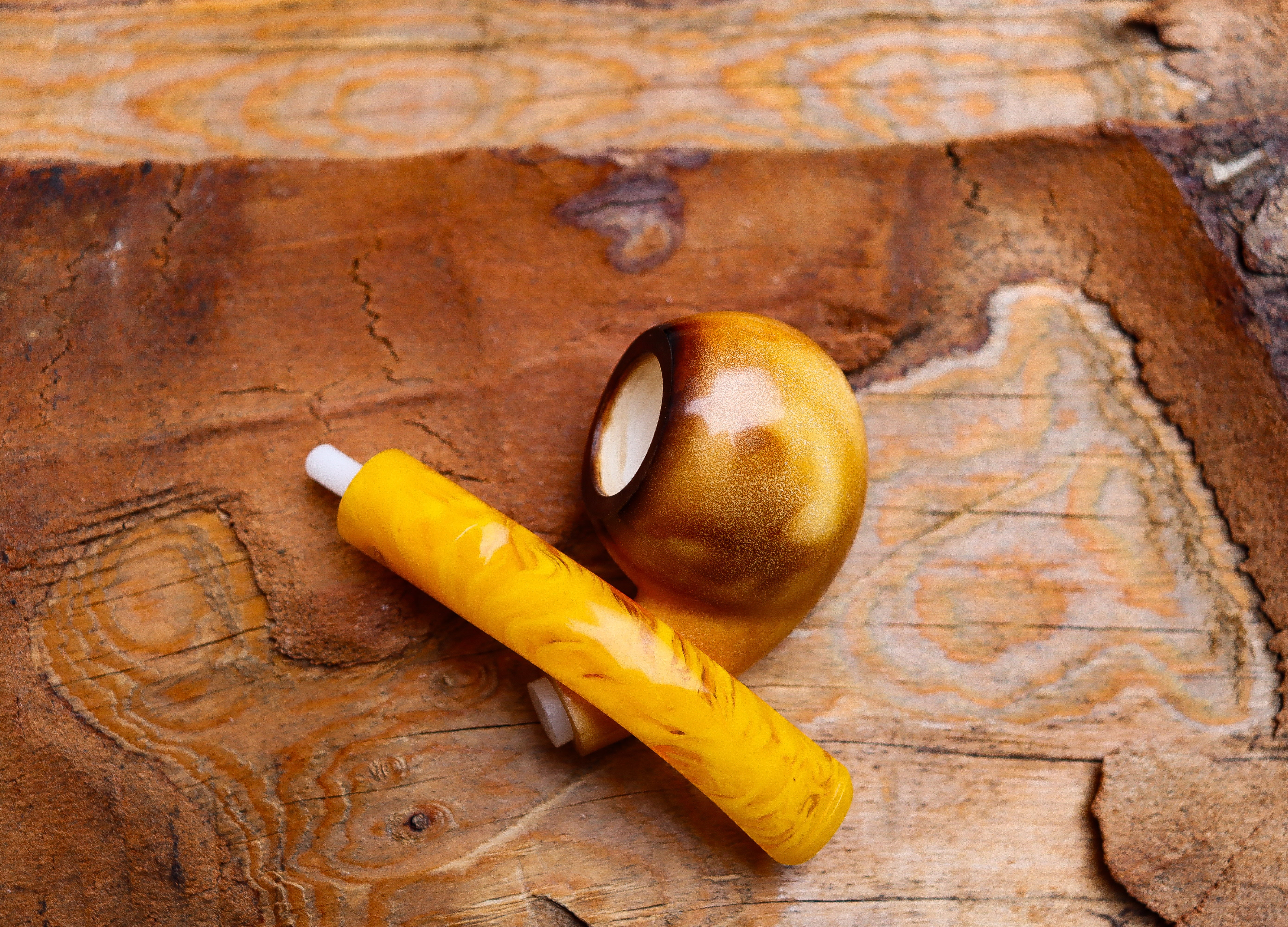 Handmade Lee Van Cleef Meerschaum Pipe, Smooth Apple, With Leather Case