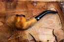 Lee Van Cleef Meerschaum Pipes, Rustic Patterned, Half Bent,Fitted Case- Astaş