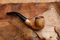 Lee Van Cleef Meerschaum Pipes, Rustic Patterned, Half Bent,Fitted Case- Astaş