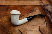 Handcrafted Astaş Meerschaum Pipes,Calabash Style,Rustic Patterned, With Fitted Case