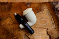 Handcrafted Astaş Meerschaum Pipes,Calabash Style,Rustic Patterned, With Fitted Case