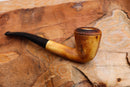 Handmade Astaş Meerschaum Pipes, Lee Van Cleef,Dublin, Rustic Carved, Fitted Case