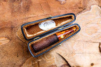 Cigarette Holder Meerschaum Pipes, Rustic Carved, Calcined, Fitted Case, Astaş