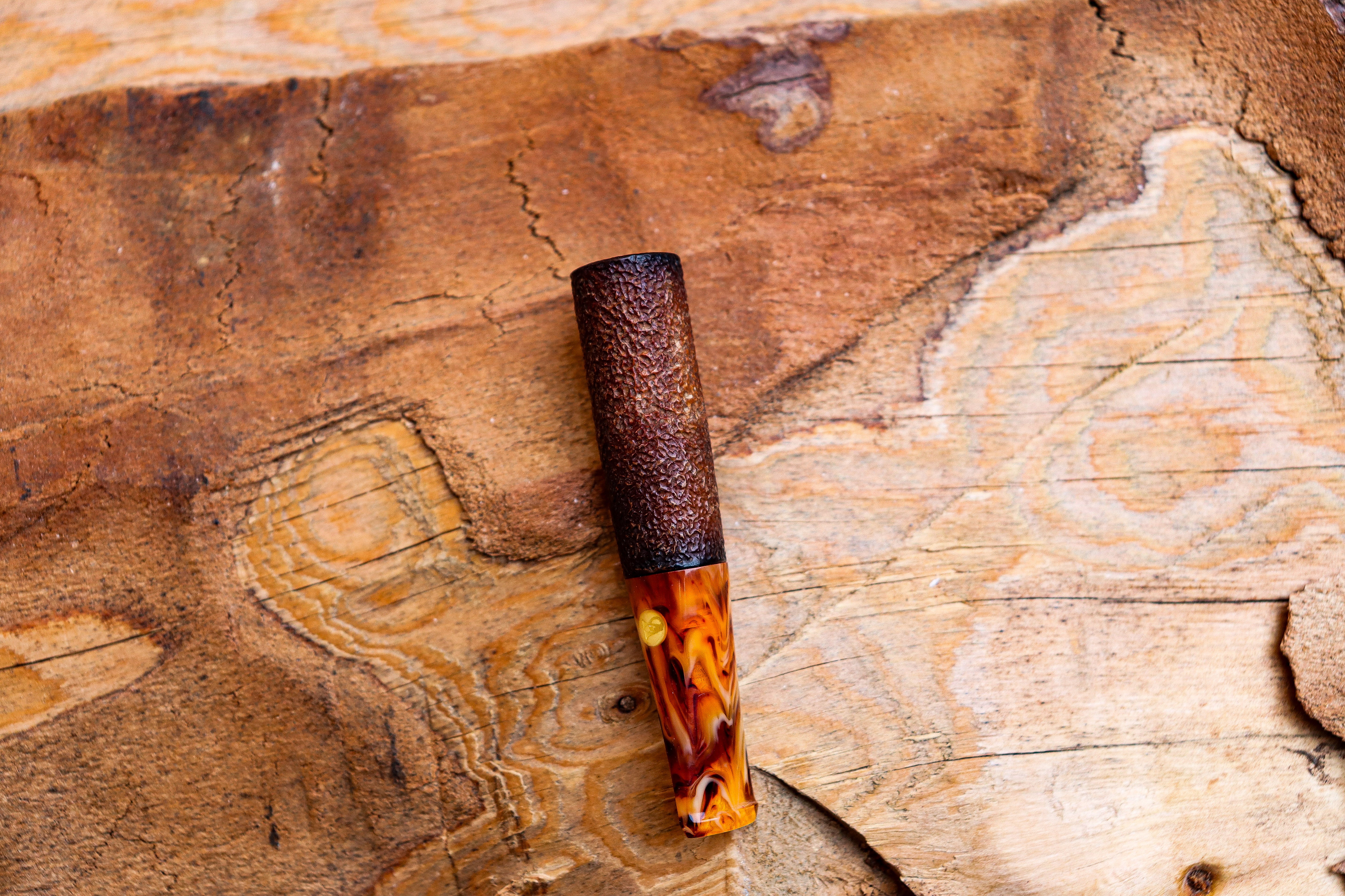 Cigarette Holder Meerschaum Pipes, Rustic Carved, Calcined, Fitted Case, Astaş