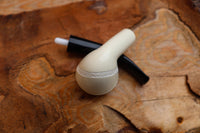 Handmade Astaş Meerschaum Pipes, Squat Bulldog, Rhodesian White, Fitted Case