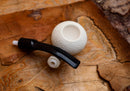 Handmade Astaş Meerschaum Pipes,Squat Tomato, Rustic Carved, Fitted Case