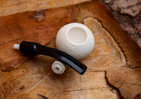 Handmade Astaş Meerschaum Pipes,Squat Tomato, Rustic Carved, Fitted Case