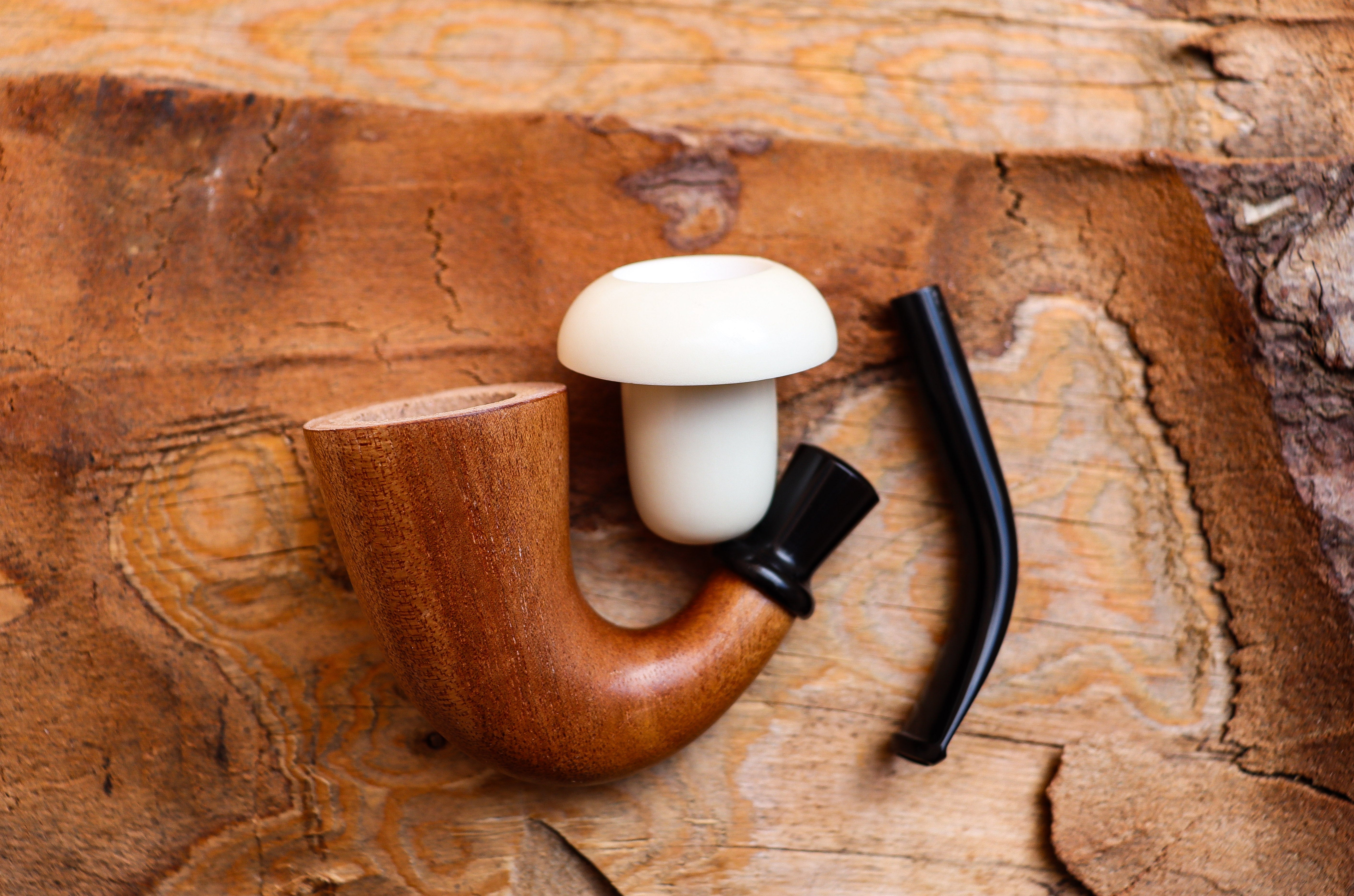 Handmade Calabash Meerschaum Pipes, Calabash Bowl, Smooth,Fitted Case,Astaş