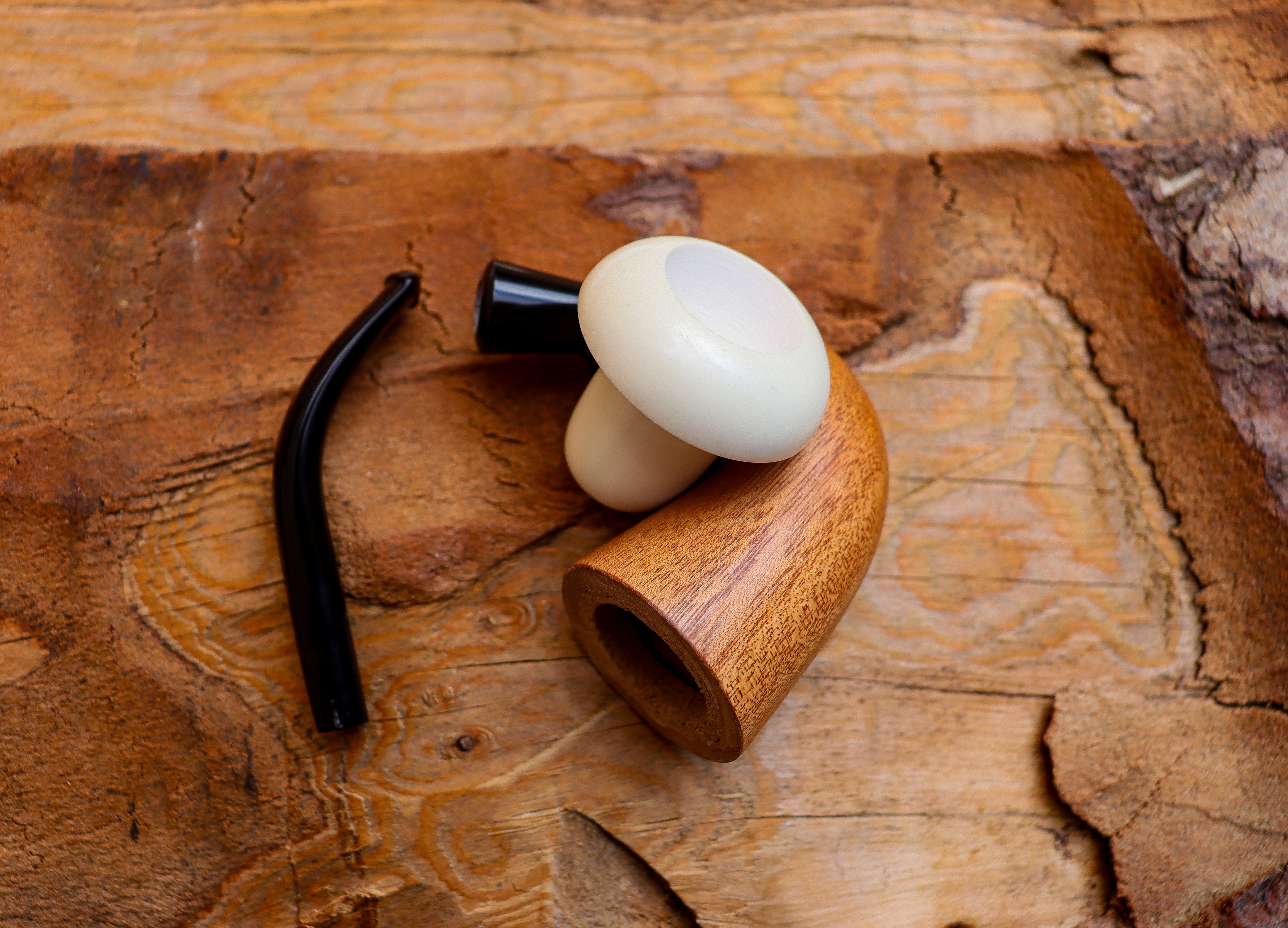 Handmade Calabash Meerschaum Pipes, Calabash Bowl, Smooth,Fitted Case,Astaş