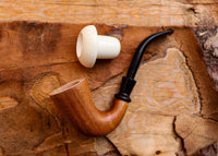 Handmade Calabash Meerschaum Pipes, Calabash Bowl, Smooth,Fitted Case,Astaş
