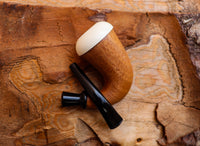 Handmade Calabash Meerschaum Pipes, Calabash Bowl, Smooth,Fitted Case,Astaş