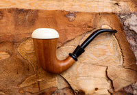 Handmade Calabash Meerschaum Pipes, Calabash Bowl, Smooth,Fitted Case,Astaş
