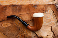 Handmade Calabash Meerschaum Pipes, Calabash Bowl, Smooth,Fitted Case,Astaş