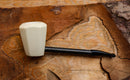 Handmade Astaş Meerschaum Pipes, Carbon Fiber, Panel, Smooth Carved, With Fitted Case