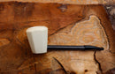 Handmade Astaş Meerschaum Pipes, Carbon Fiber, Panel, Smooth Carved, With Fitted Case