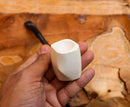 Handmade Astaş Meerschaum Pipes, Carbon Fiber, Panel, Smooth Carved, With Fitted Case