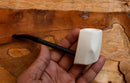 Handmade Astaş Meerschaum Pipes, Carbon Fiber, Panel, Smooth Carved, With Fitted Case