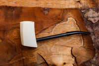 Handmade Astaş Meerschaum Pipes, Carbon Fiber, Panel, Smooth Carved, With Fitted Case