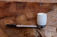 Handmade Falcon Billiard Meerschaum Pipes, Astaş, Latticed Carved, With Fitted Case