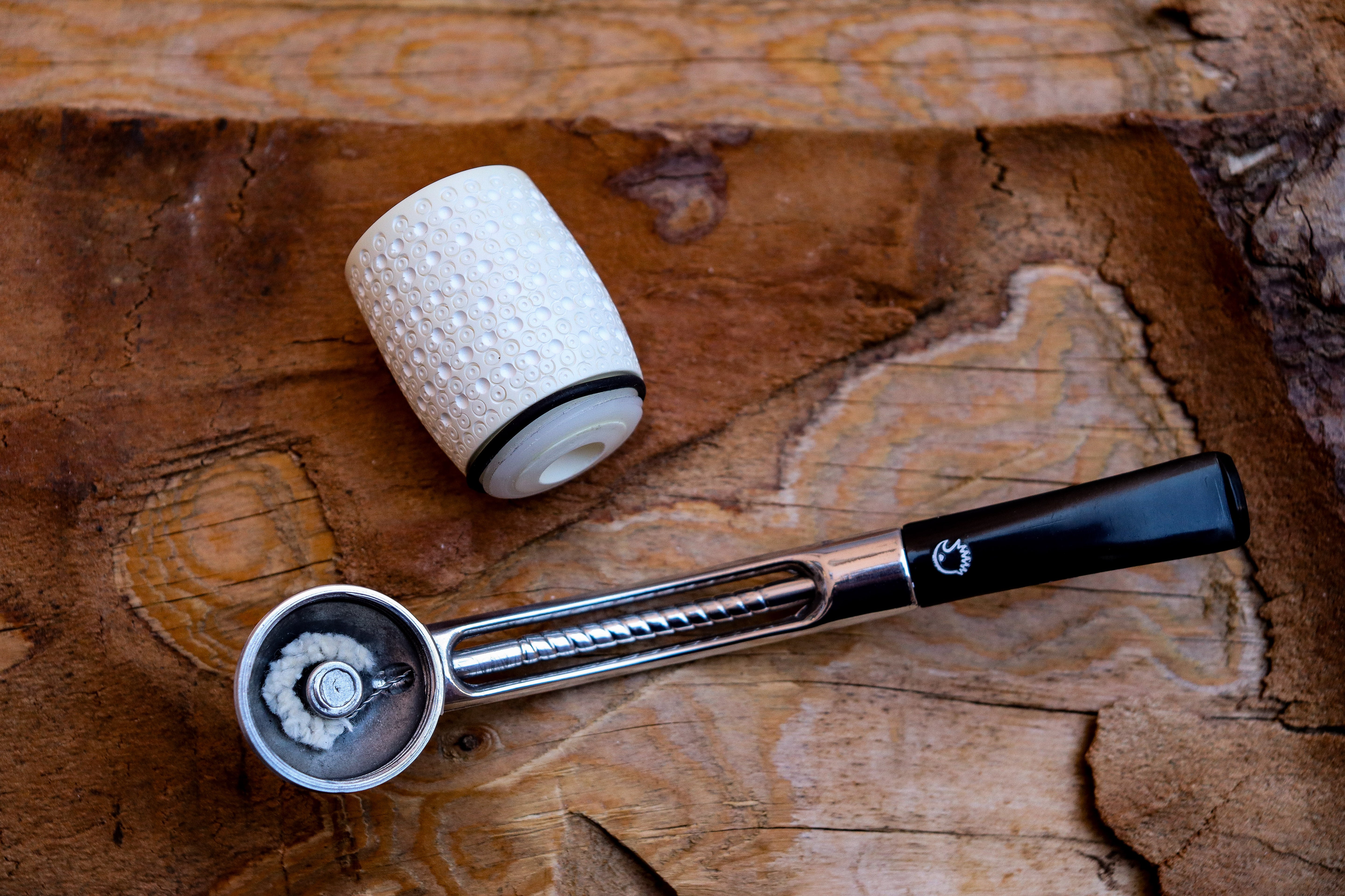 Handmade Falcon Billiard Meerschaum Pipes, Astaş, Latticed Carved, With Fitted Case