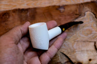 Handmade Astaş Meerschaum Pipes, Poker,White, 9MM Filtered, With Fitted Case