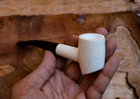 Handmade Astaş Meerschaum Pipes, Poker,White, 9MM Filtered, With Fitted Case