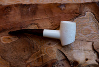 Handmade Astaş Meerschaum Pipes, Poker,White, 9MM Filtered, With Fitted Case