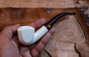 Handmade Astaş Meerschaum Pipes, 9MM Filtered, Smooth Carved, Panel, Fitted Case