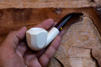 Handmade Astaş Meerschaum Pipes, 9MM Filtered, Smooth Carved, Panel, Fitted Case