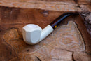 Handmade Astaş Meerschaum Pipes, 9MM Filtered, Smooth Carved, Panel, Fitted Case