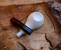 Handmade Astaş Meerschaum Pipes, 9MM Filtered, Squat Tomato, Freehand, Smooth Carved, Fitted Case