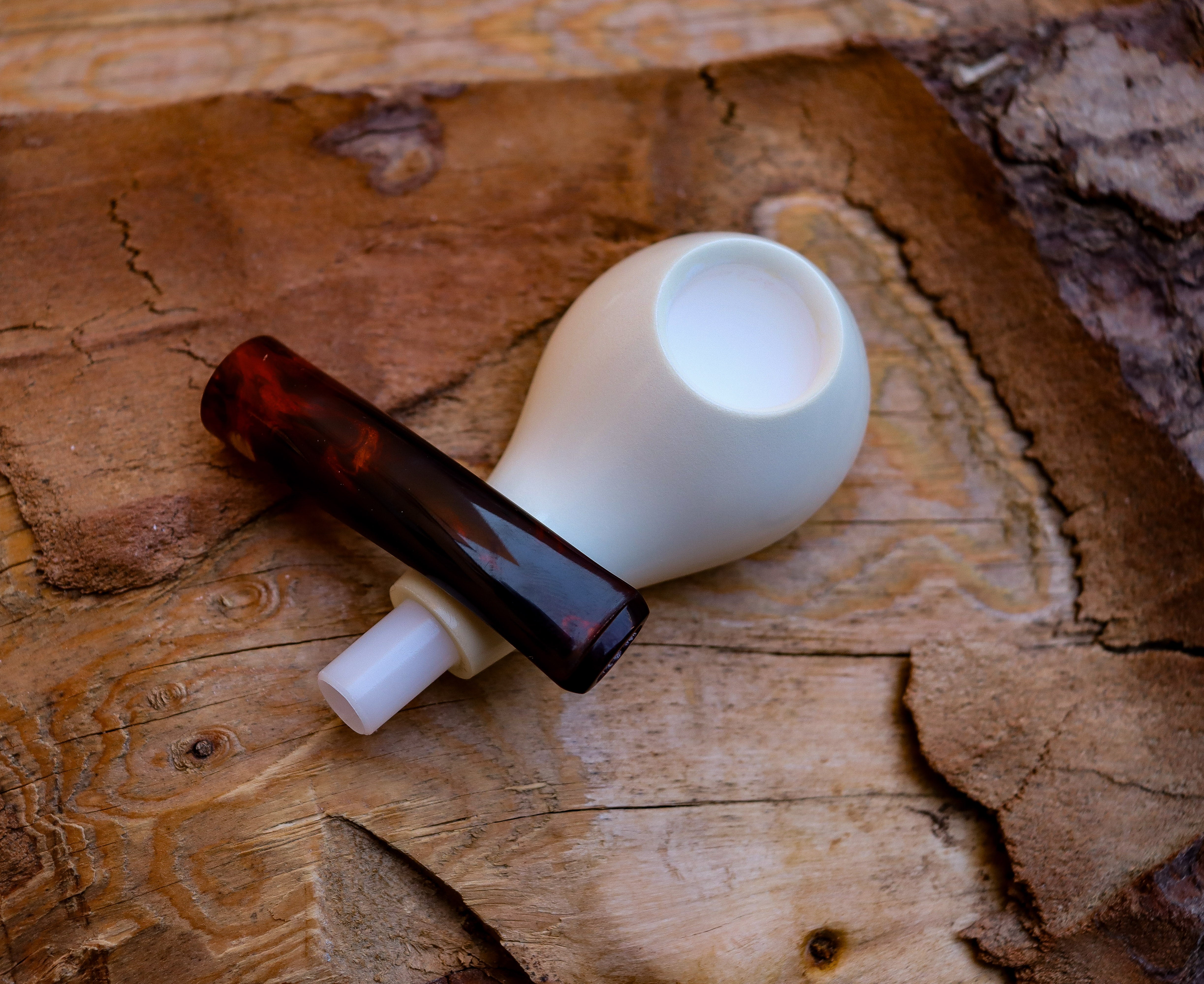 Handmade Astaş Meerschaum Pipes, 9MM Filtered, Squat Tomato, Freehand, Smooth Carved, Fitted Case