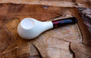 Handmade Astaş Meerschaum Pipes, 9MM Filtered, Squat Tomato, Freehand, Smooth Carved, Fitted Case