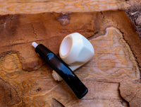 Handmade Astaş Meerschaum Pipes, Panel White,Smooth Carved, With Fitted Case