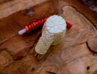 Handmade Astaş Meerschaum Pipes, Floral Patterned, Large, Acrylic Material, With Fitted Case