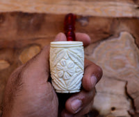 Handmade Astaş Meerschaum Pipes, Floral Patterned, Large, Acrylic Material, With Fitted Case
